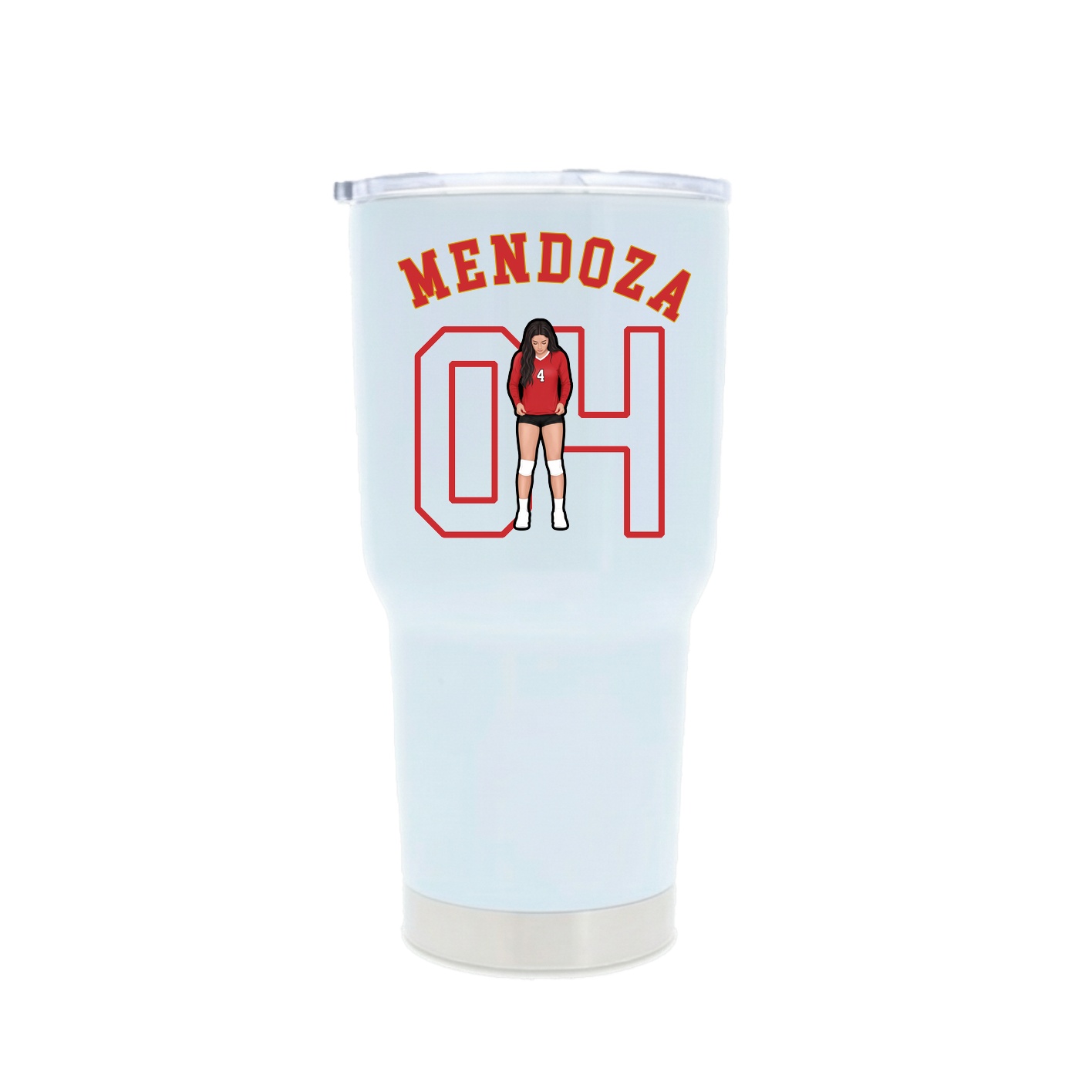 30oz Stainless Steel Tumbler — Shirsey Arch in White