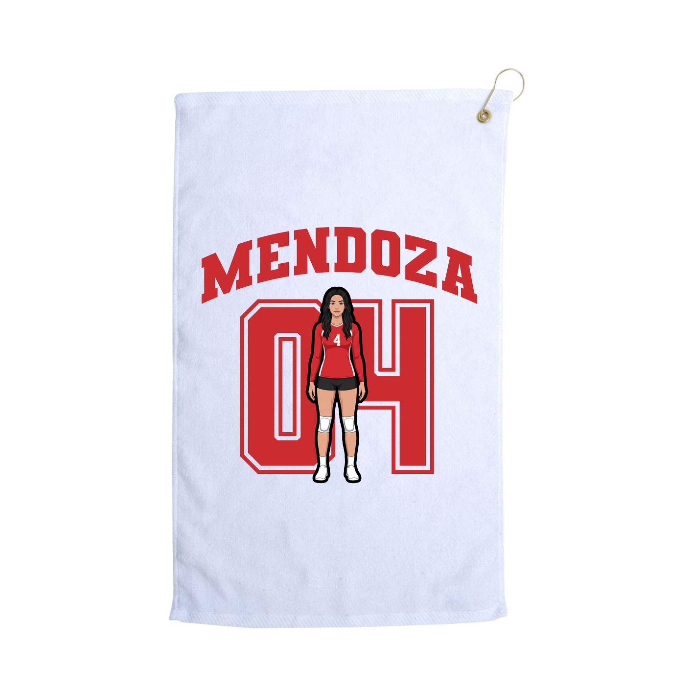 Golf Towel — Number in White