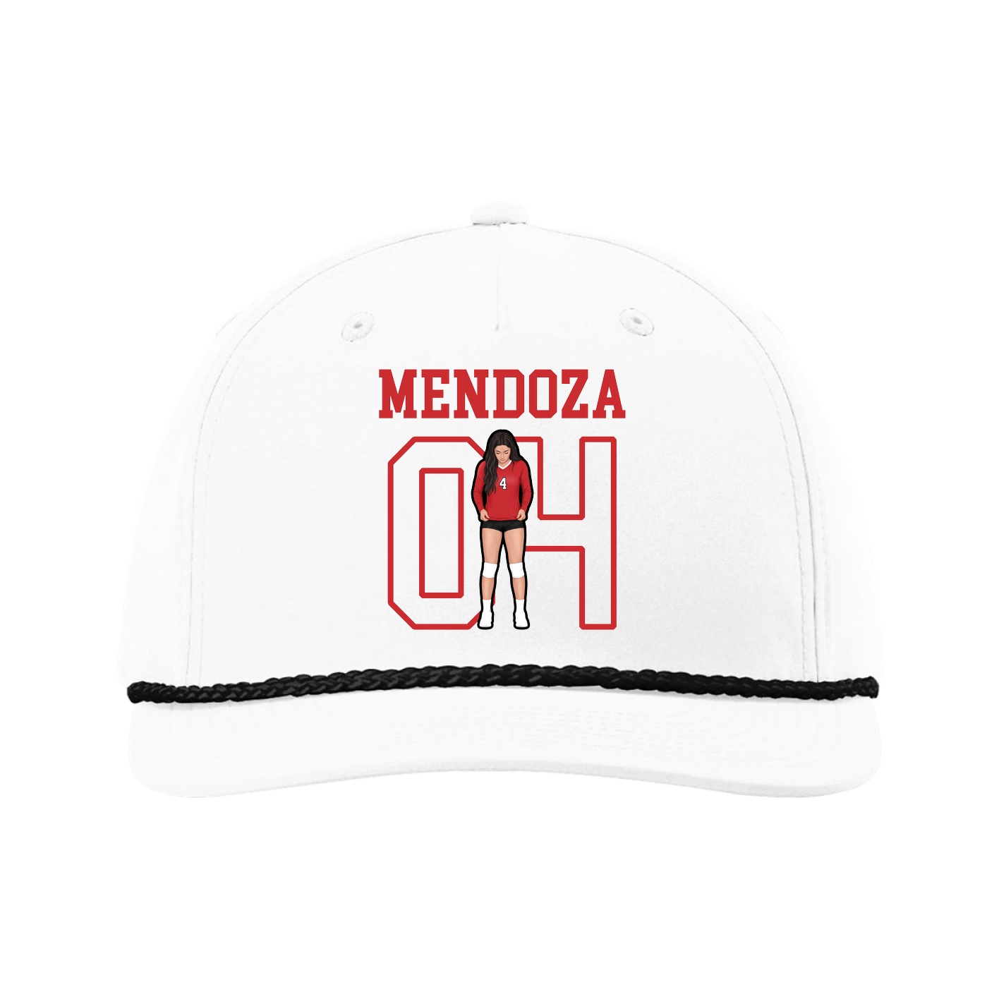 Five-Panel Classic Rope Cap — Shirsey in White