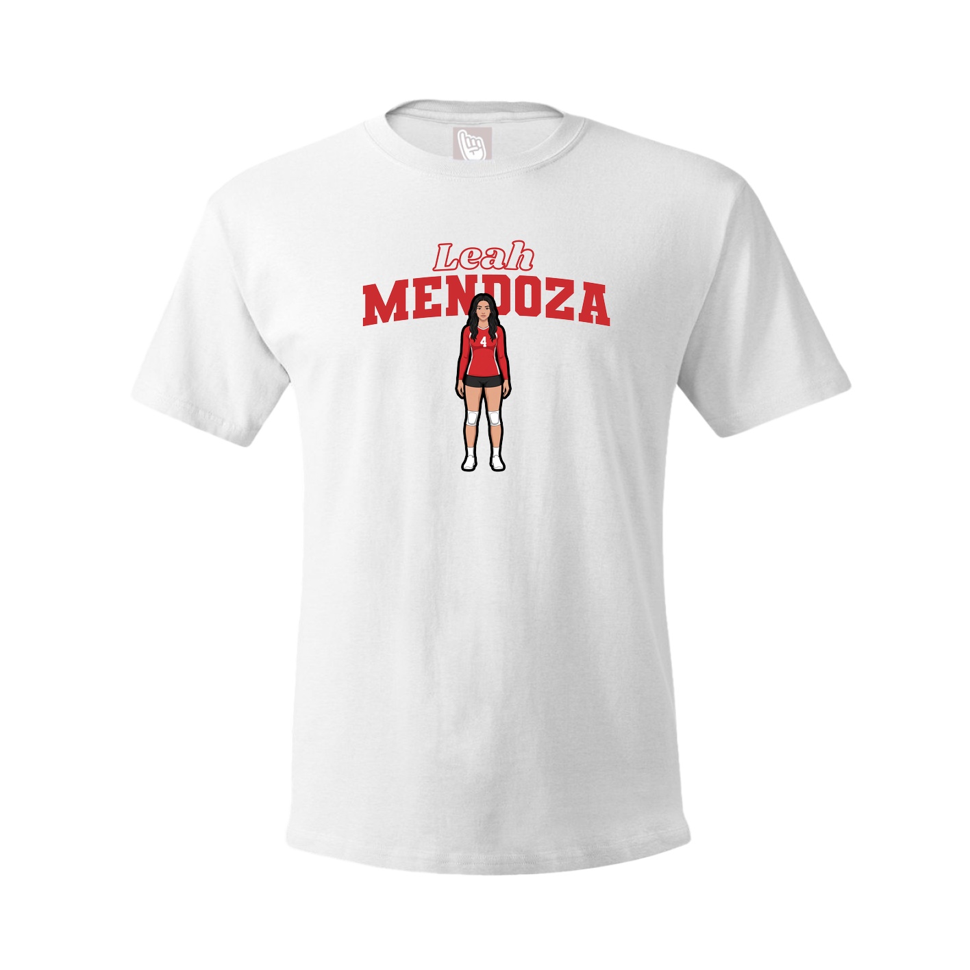 Youth Tee — Name Arch in White