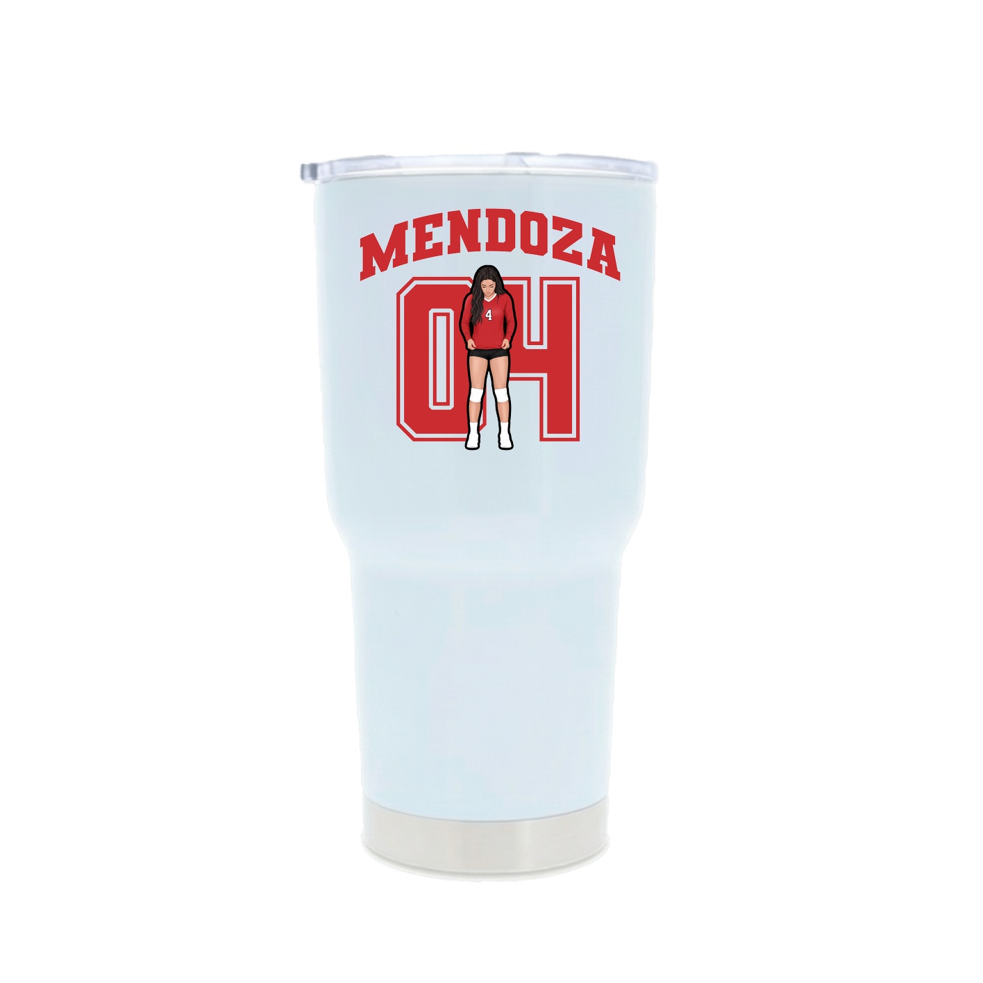30oz Stainless Steel Tumbler — Number in White