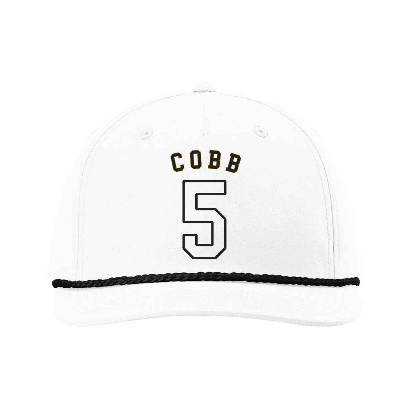 Five-Panel Classic Rope Cap — Shirsey Arch in White
