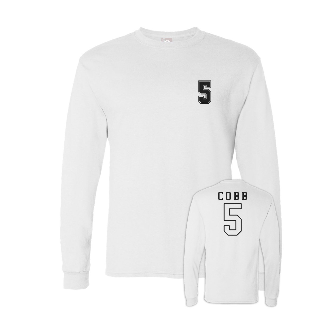 Long Sleeve Tee — Chest Back in White