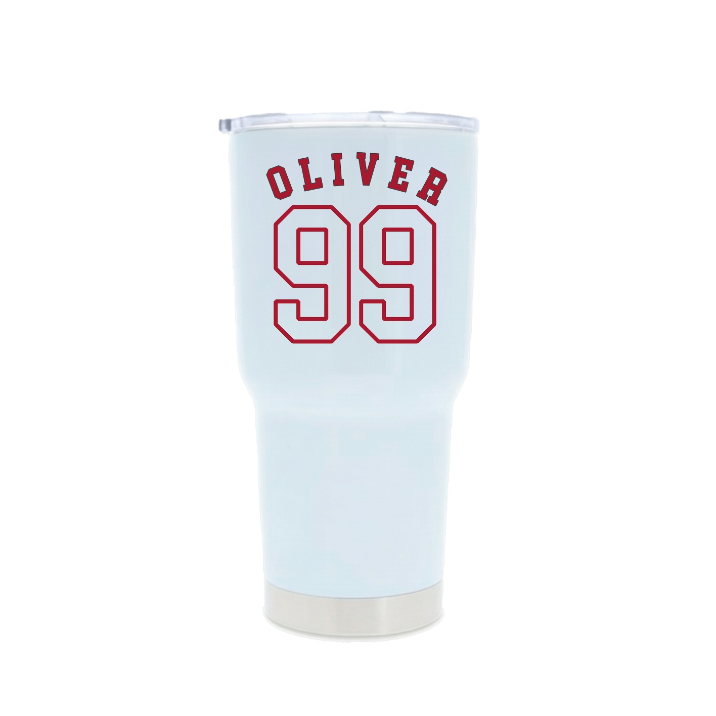 30oz Stainless Steel Tumbler — Shirsey Arch in White