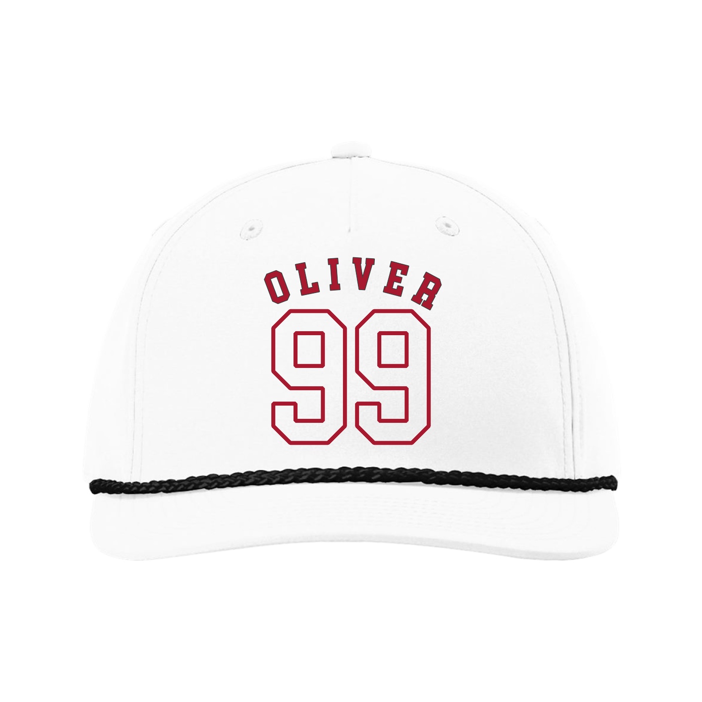 Five-Panel Classic Rope Cap — Shirsey Arch in White