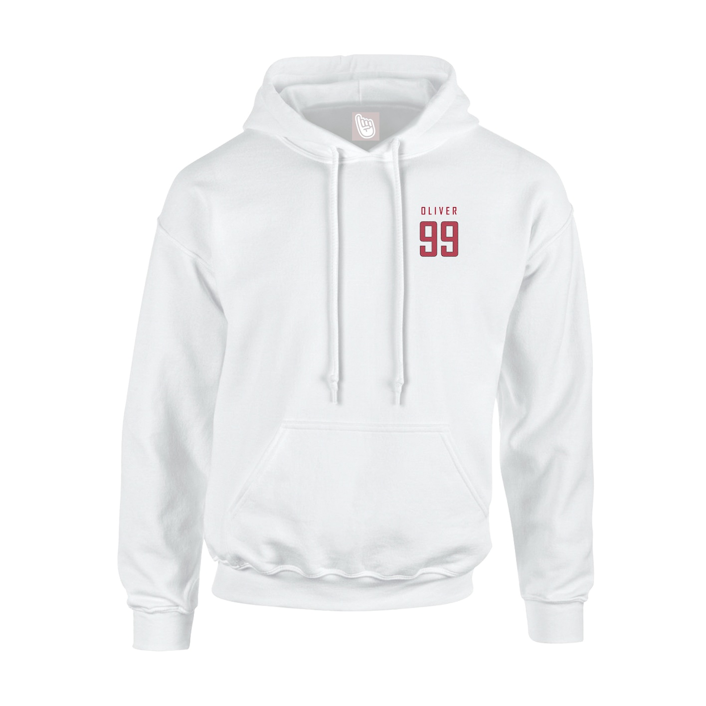 Youth Hoodie — Mesh Shirsey in White