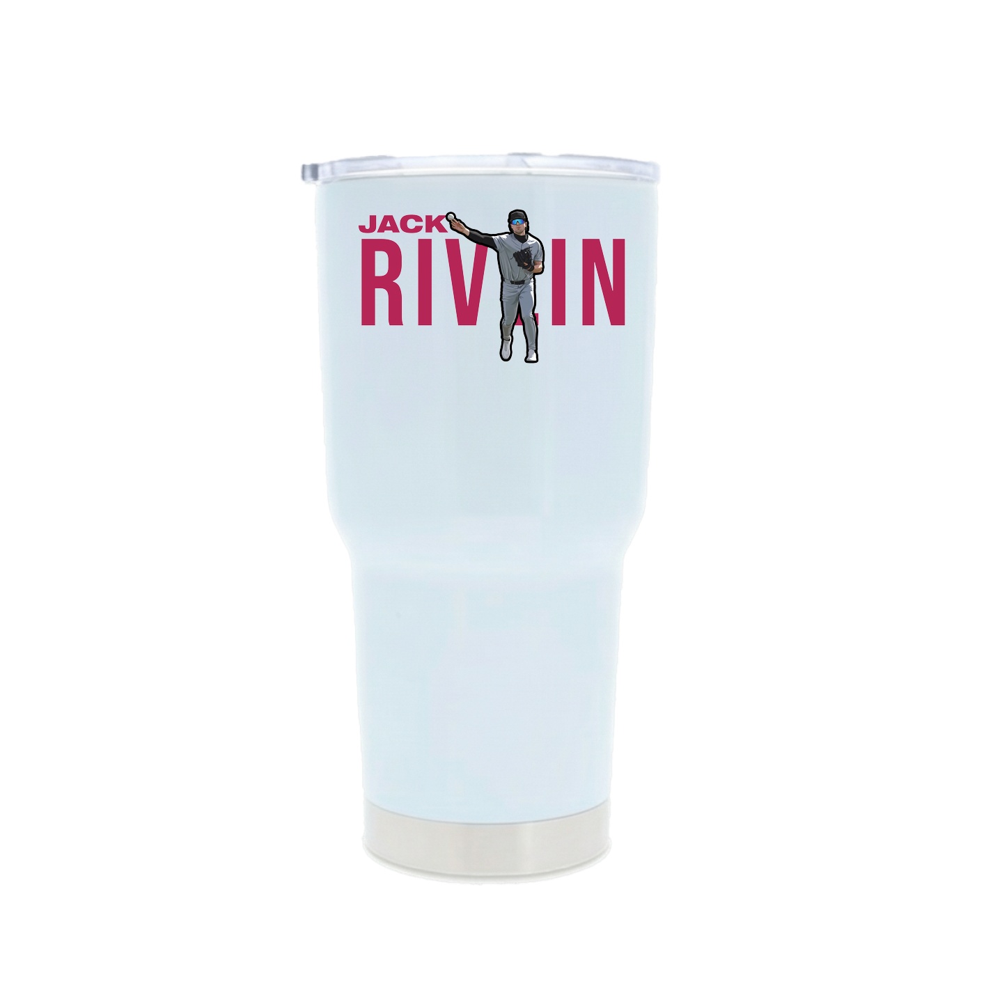 30oz Stainless Steel Tumbler — Player Name in White