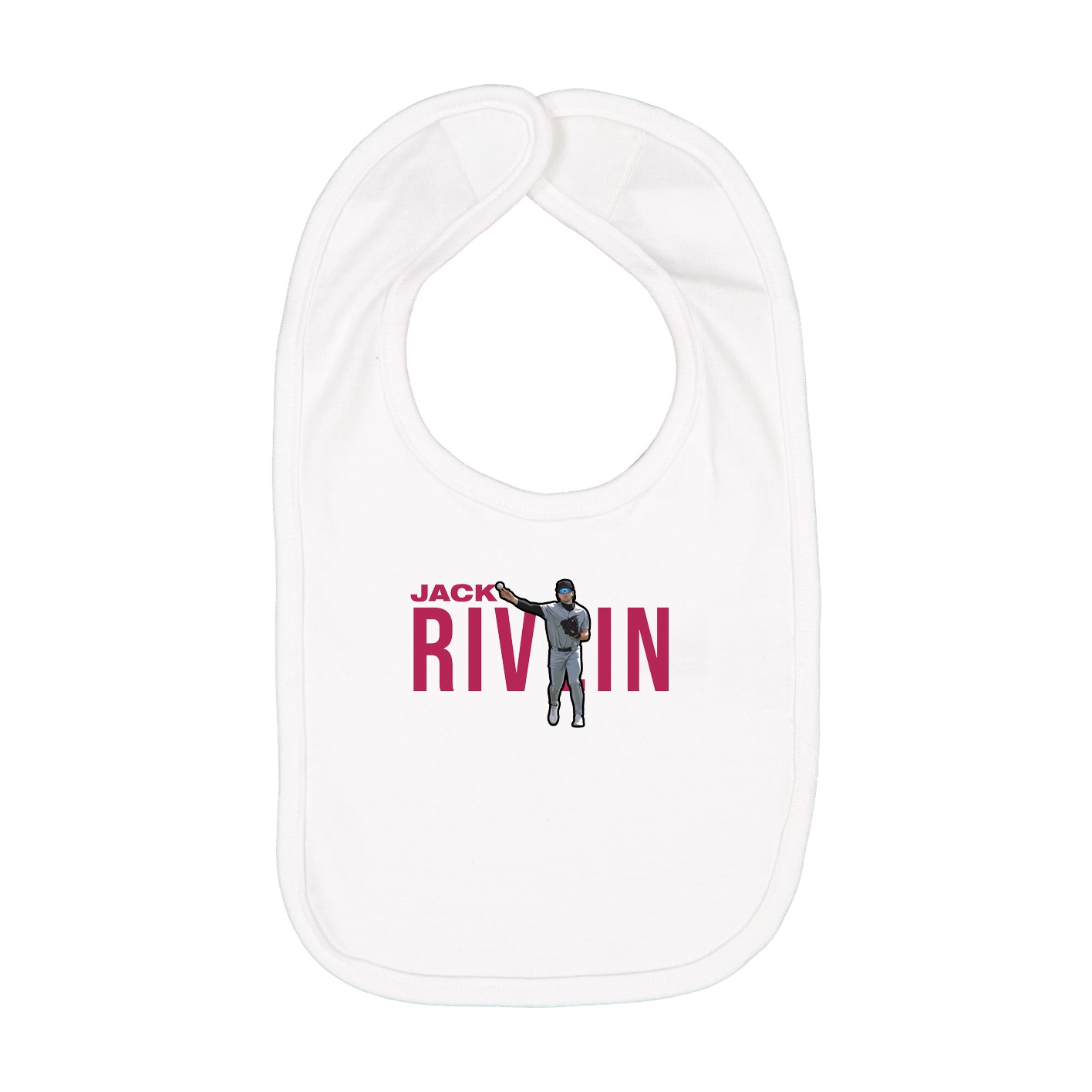Infant Bib — Player Name in White