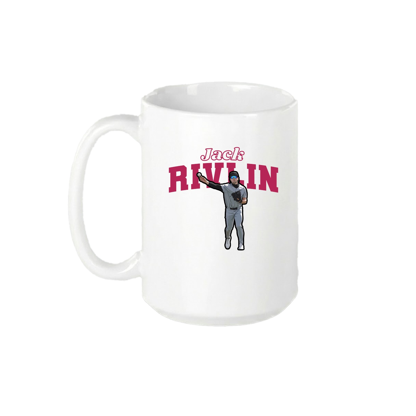 15oz Coffee Mug — Name Arch in White