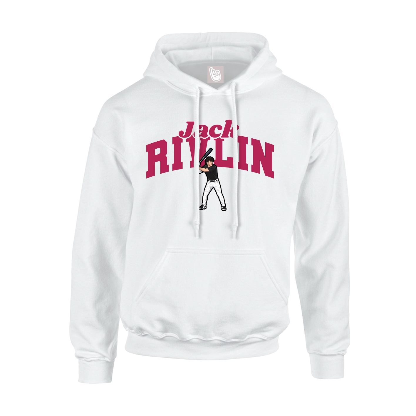 Youth Hoodie — Signature Arch in White