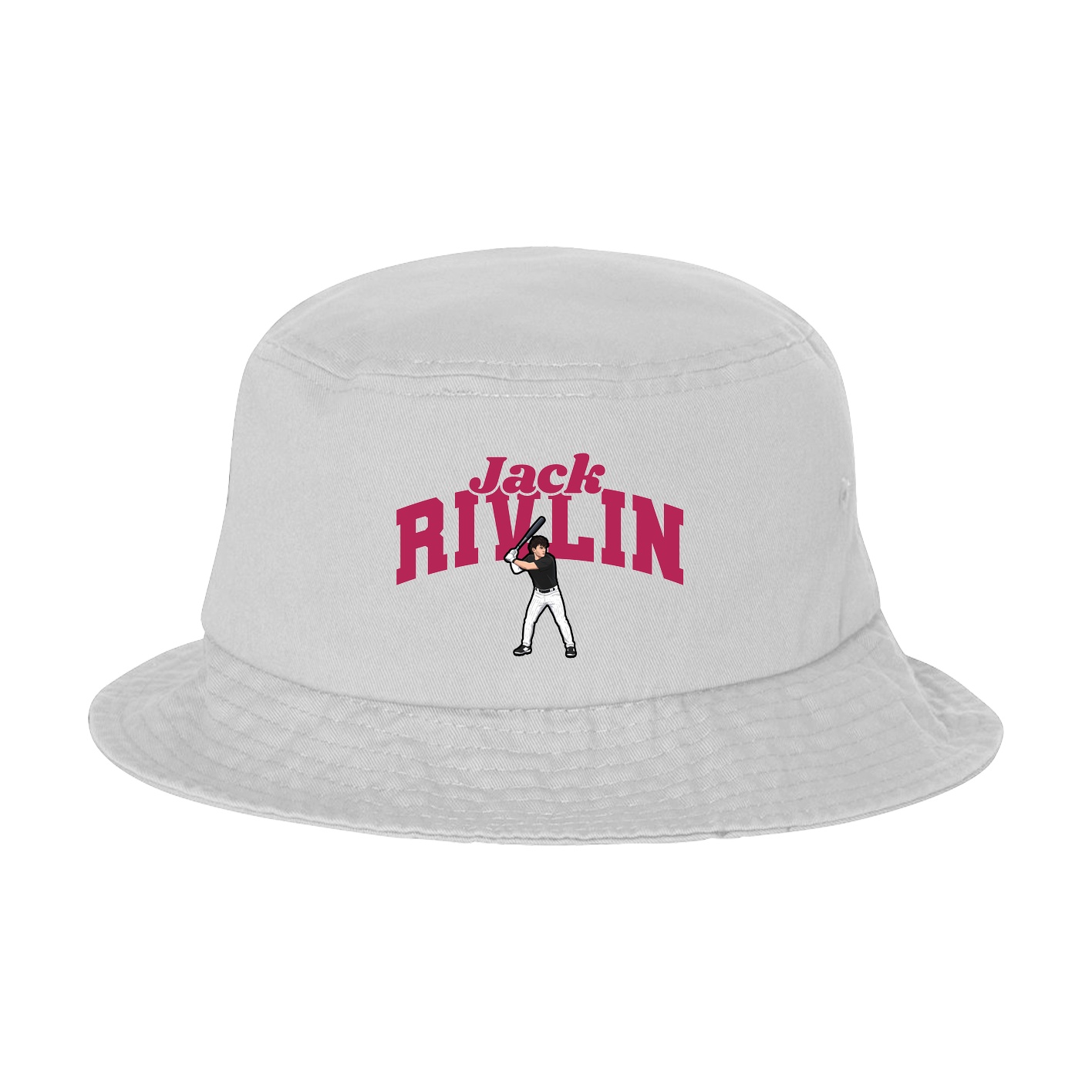 Bucket Cap — Signature Arch in White