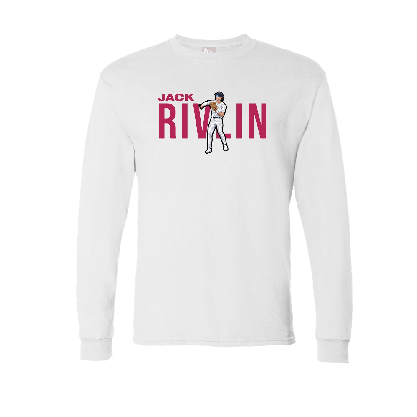 Long Sleeve Tee — Player Name in White