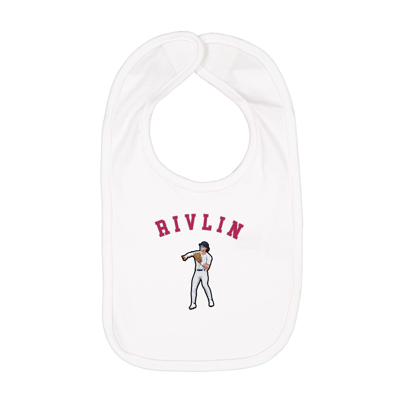 Infant Bib — Shirsey Arch in White