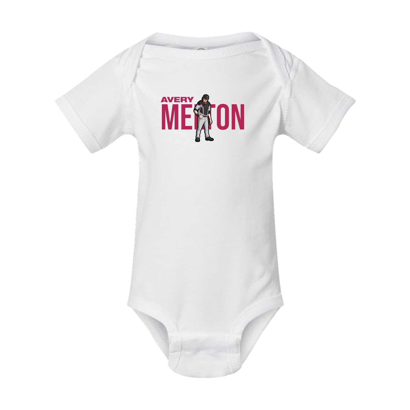 Baby Onesie — Player Name in White