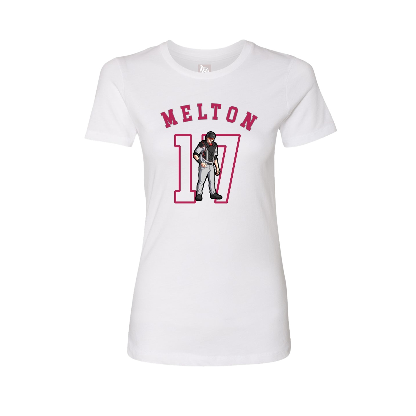 Fitted Women's Tee — Shirsey Arch in White