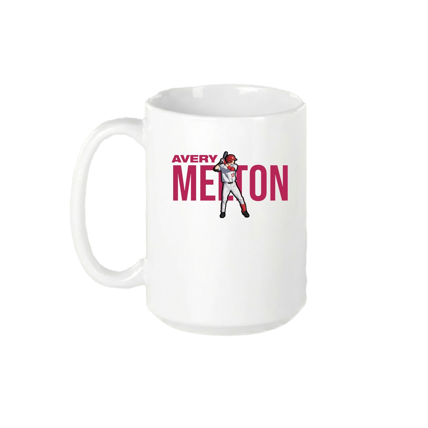 15oz Coffee Mug — Player Name in White