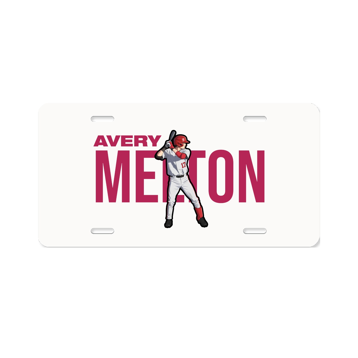 License Plate — Player Name in Classic