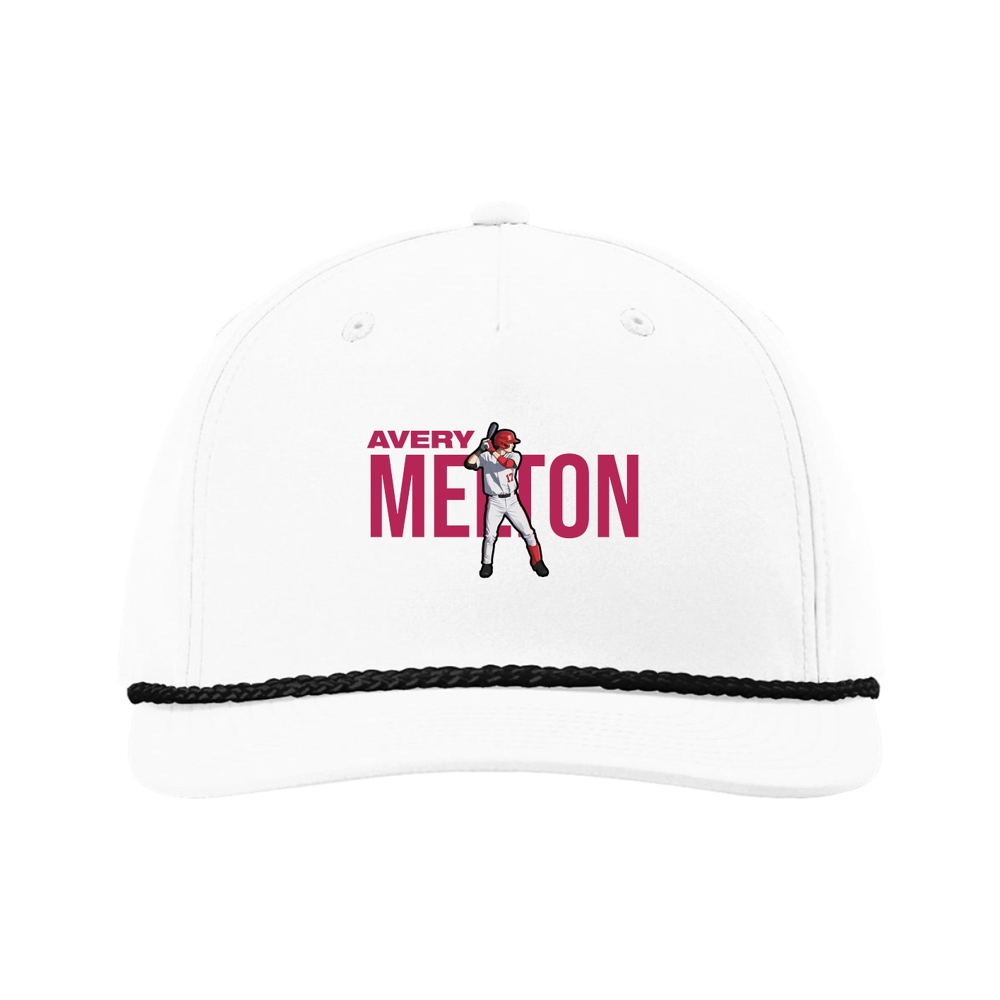 Five-Panel Classic Rope Cap — Player Name in White