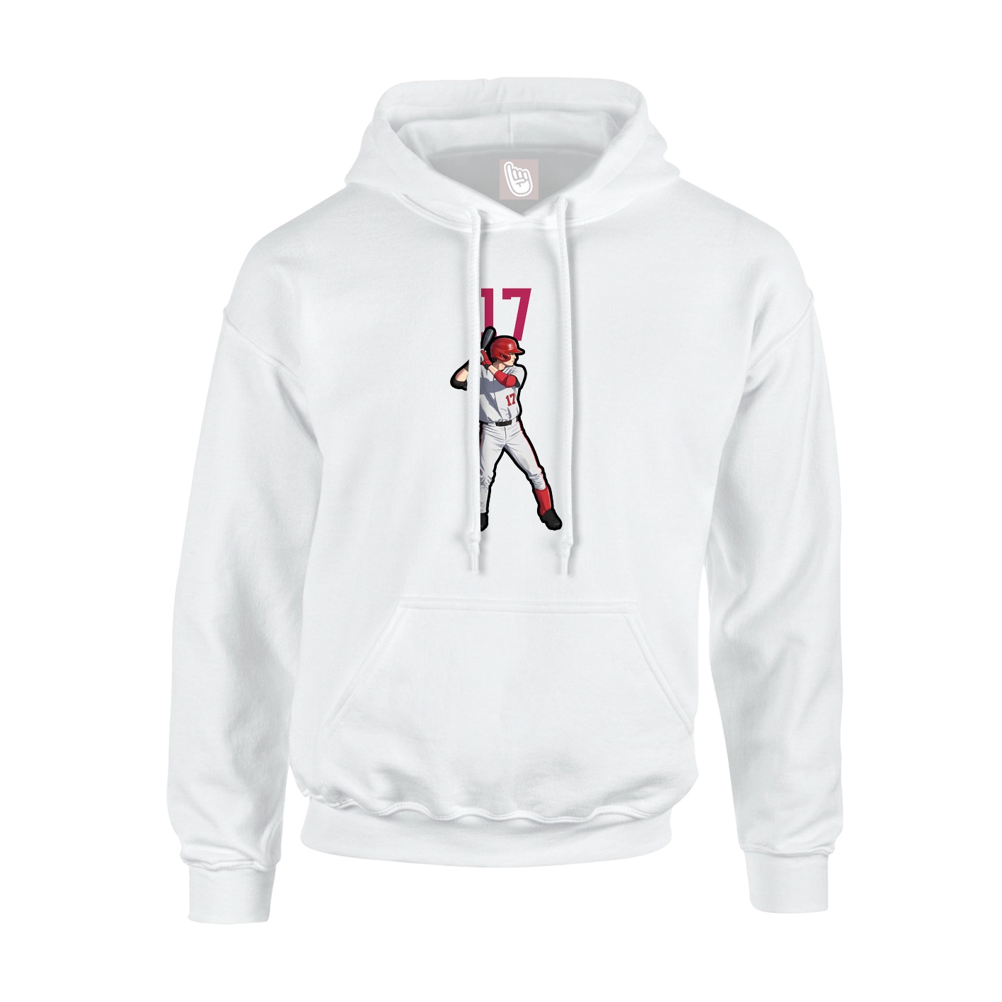 Hoodie — Number Top in White