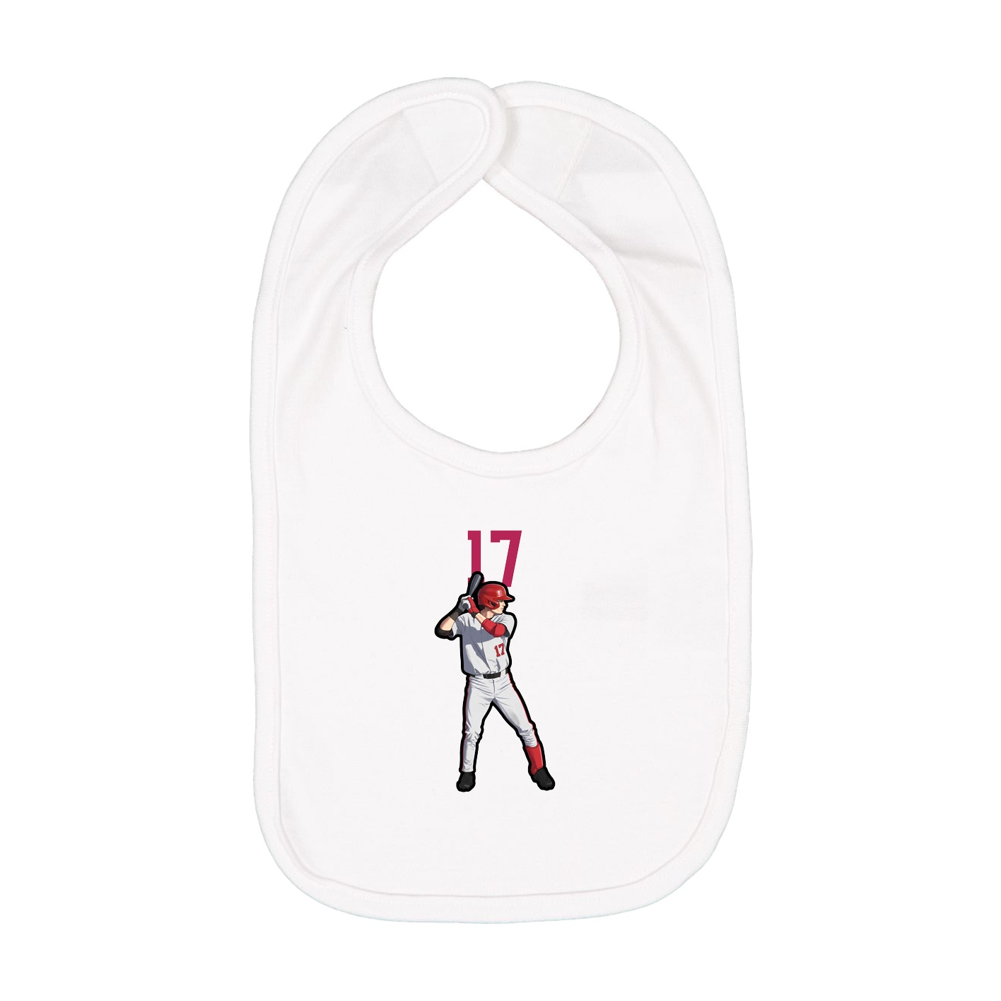 Infant Bib — Number Top in White