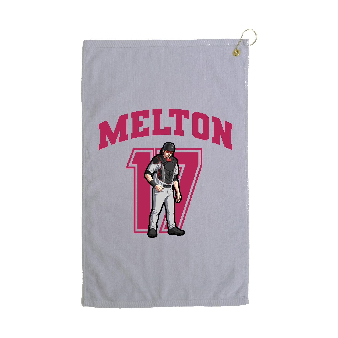 Golf Towel — Number in Grey