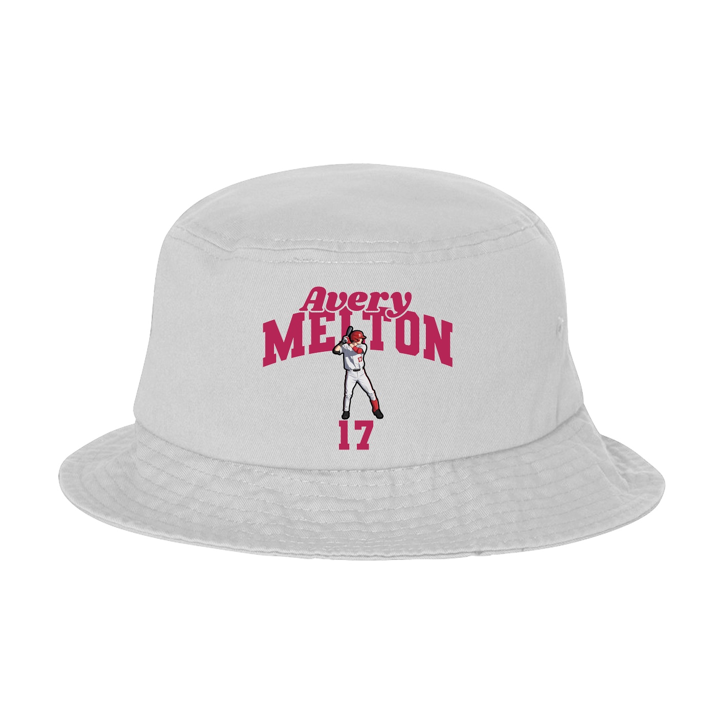 Bucket Cap — Signature Arch in White