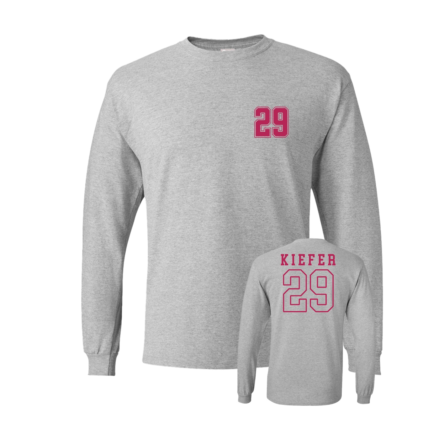 Long Sleeve Tee — Chest Back in Grey