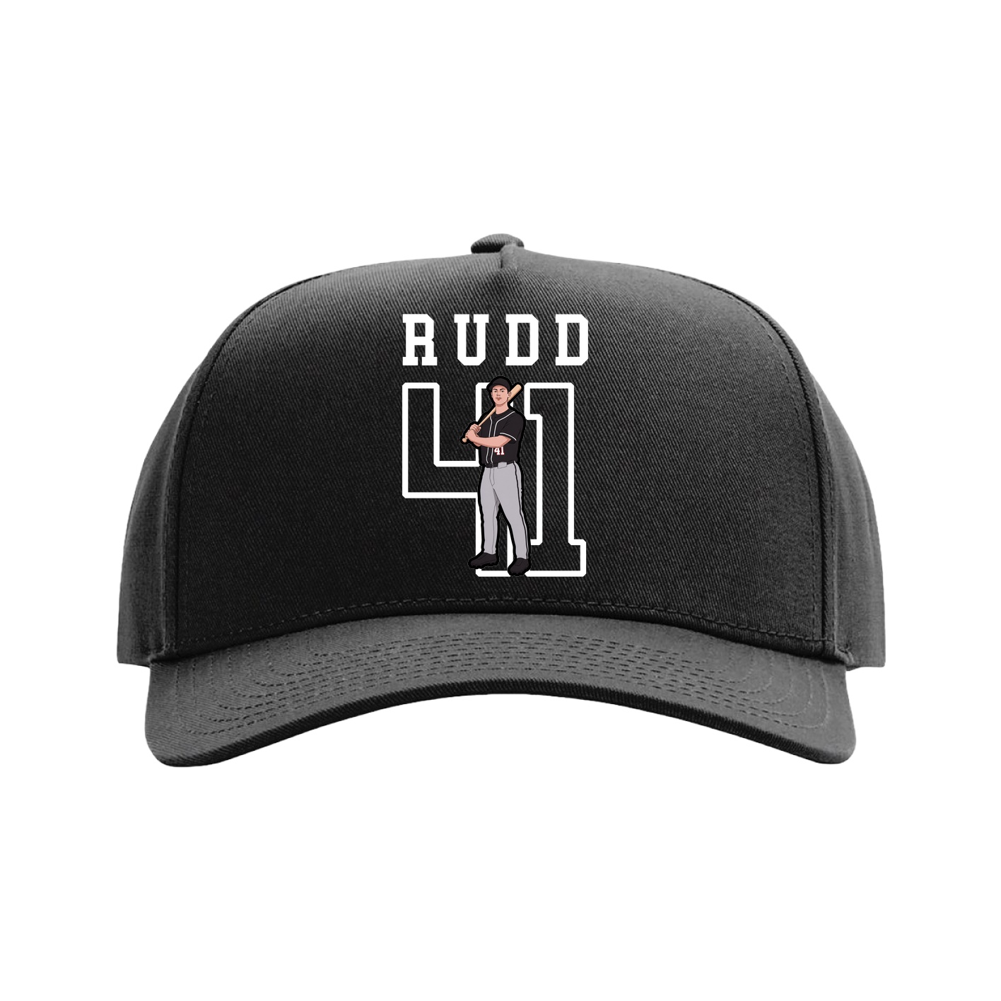 Full Fabric Five-Panel Champ Cap — Shirsey in Black