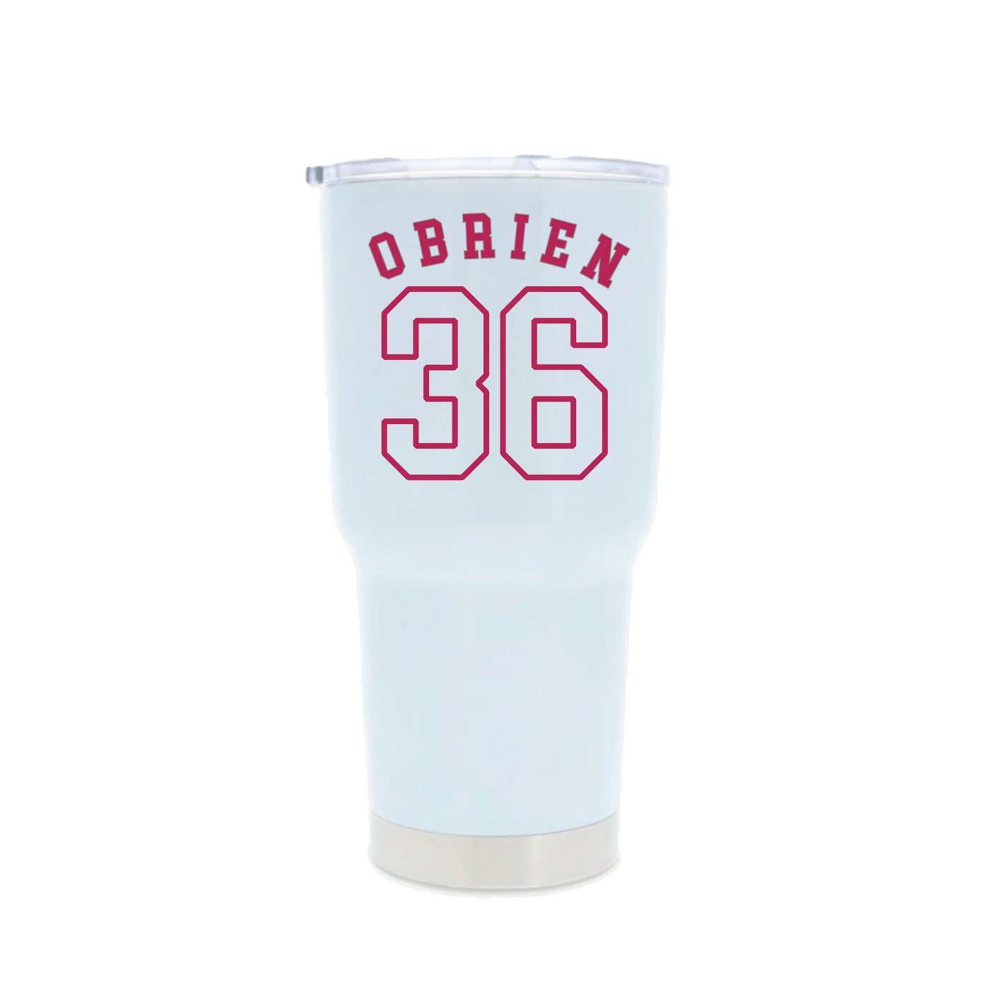 30oz Stainless Steel Tumbler — Shirsey Arch in White