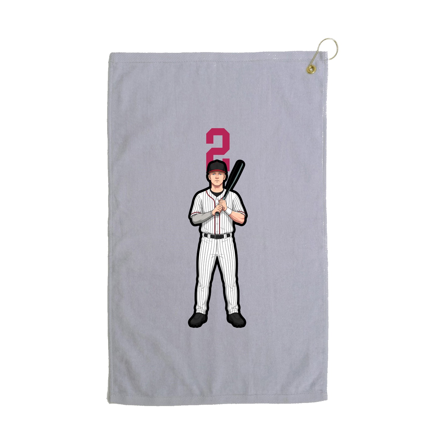 Golf Towel — Number Top in Grey