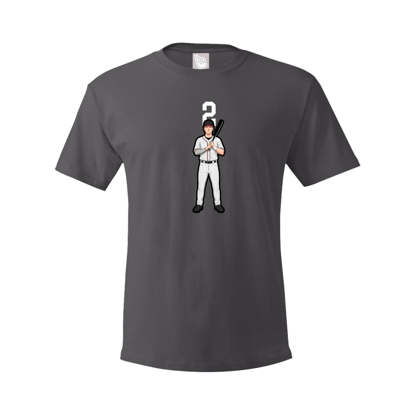 Youth Tee — Number Top in Grey