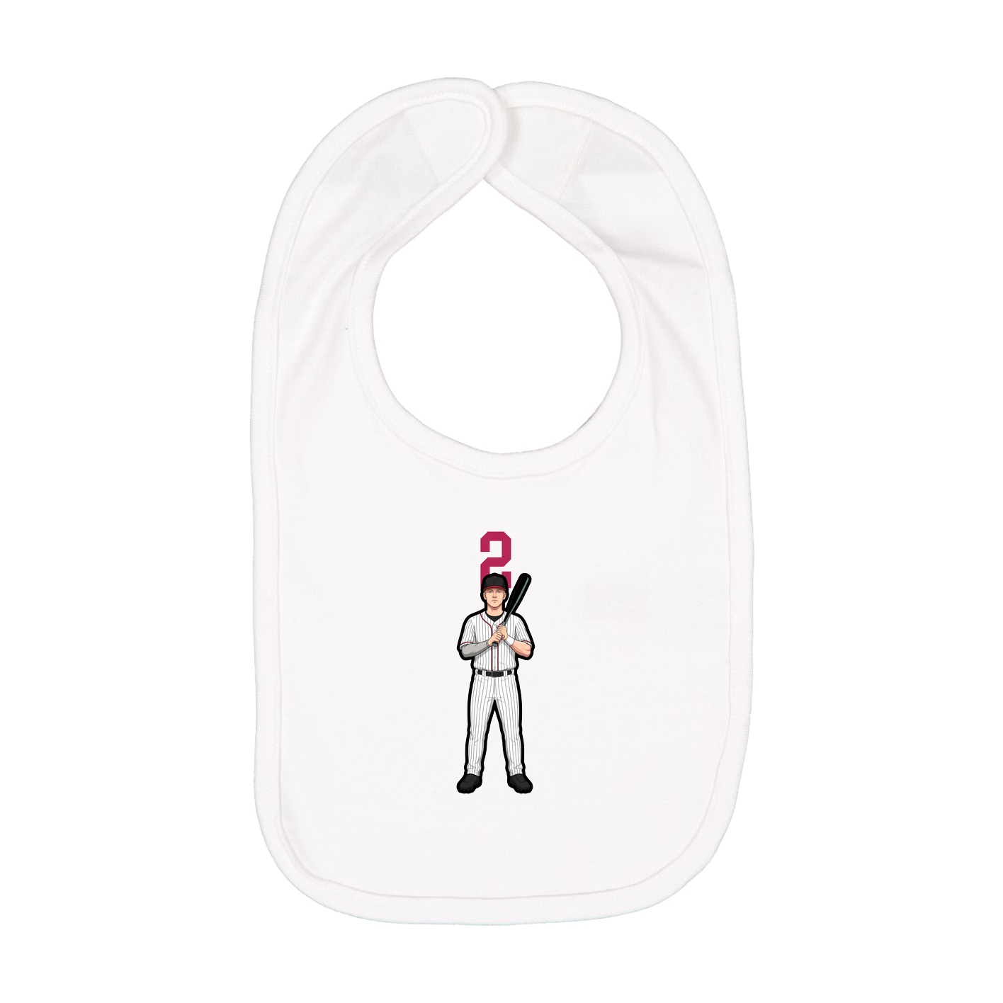 Infant Bib — Number Top in White