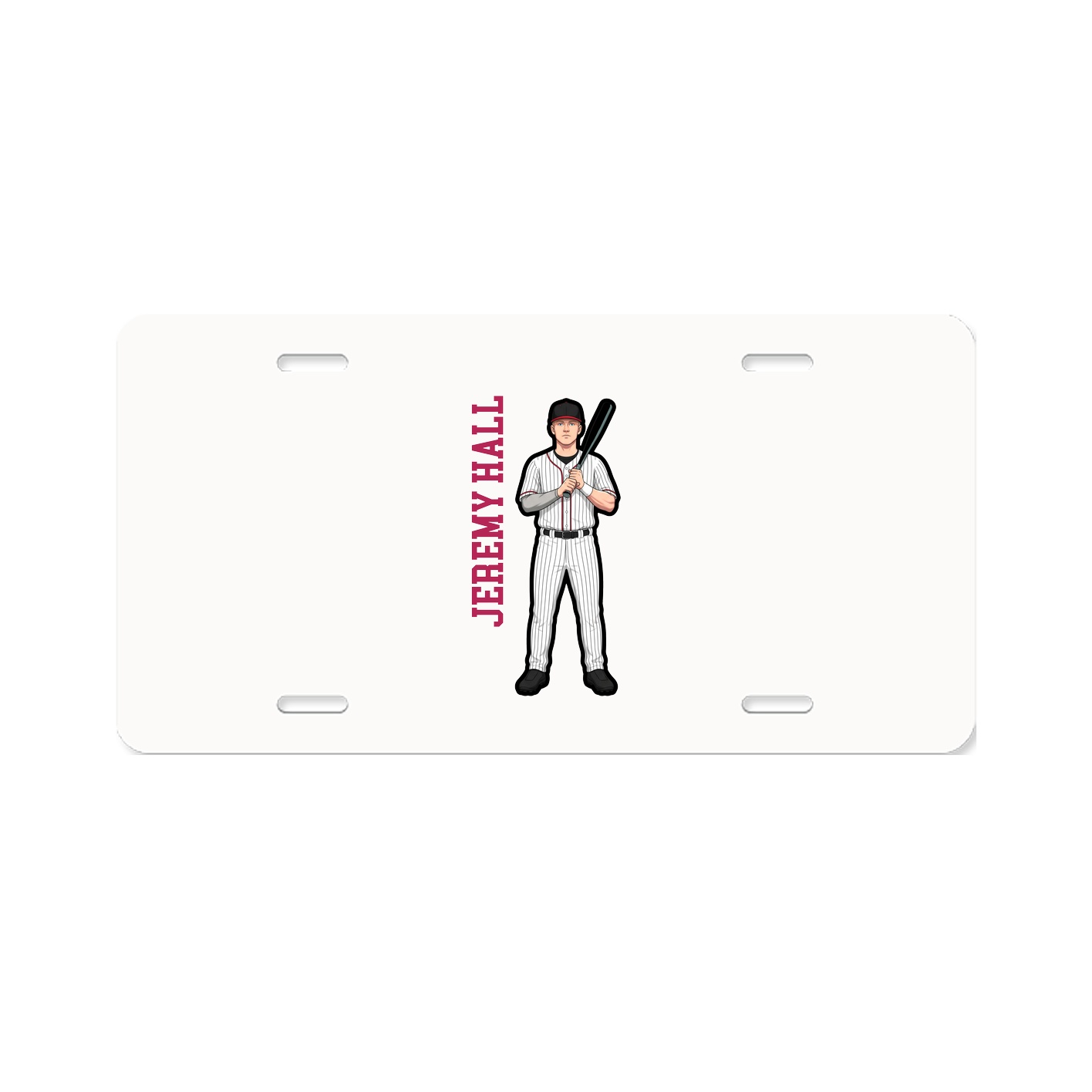 License Plate — Name Vertical in Classic