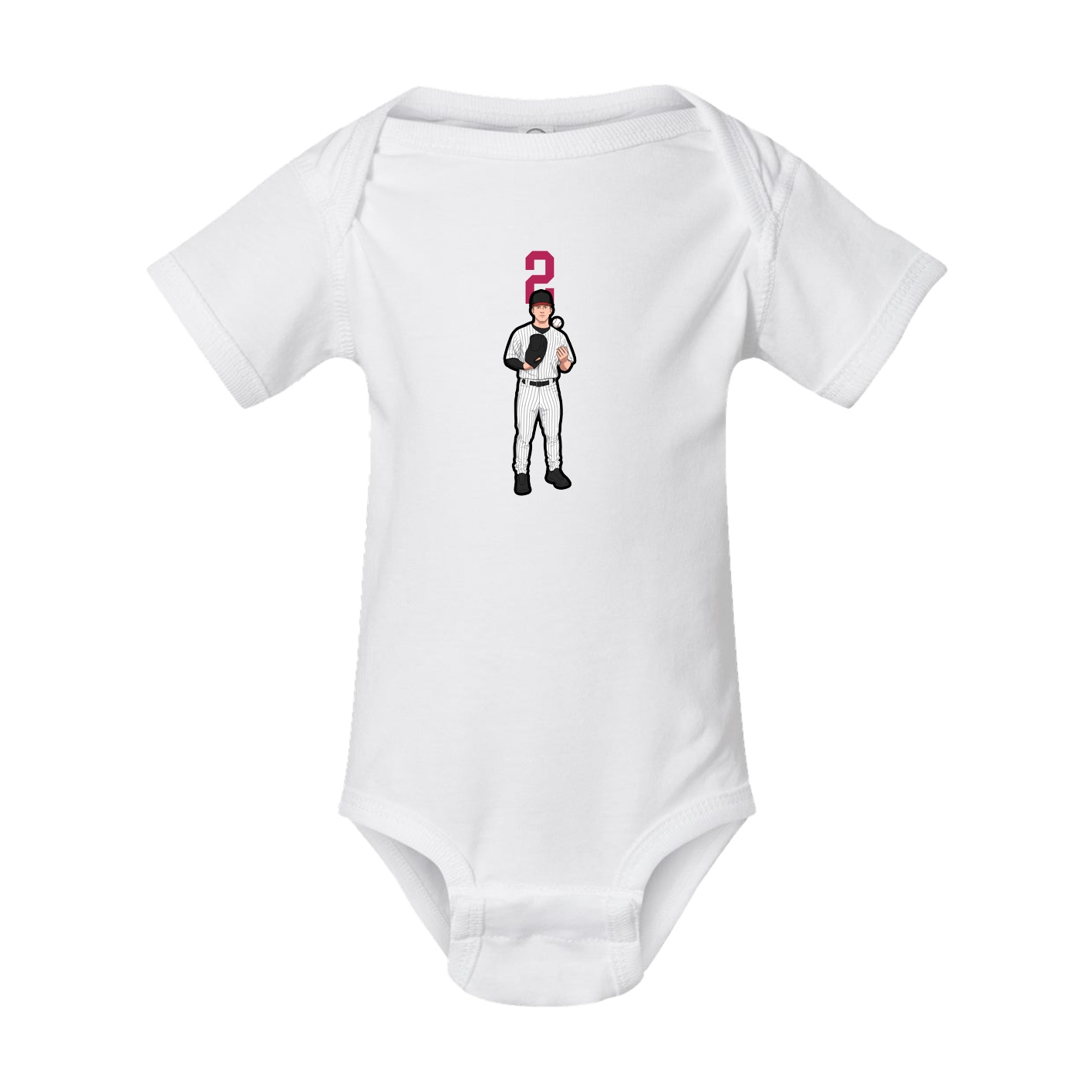 Baby Onesie — Number Top in White