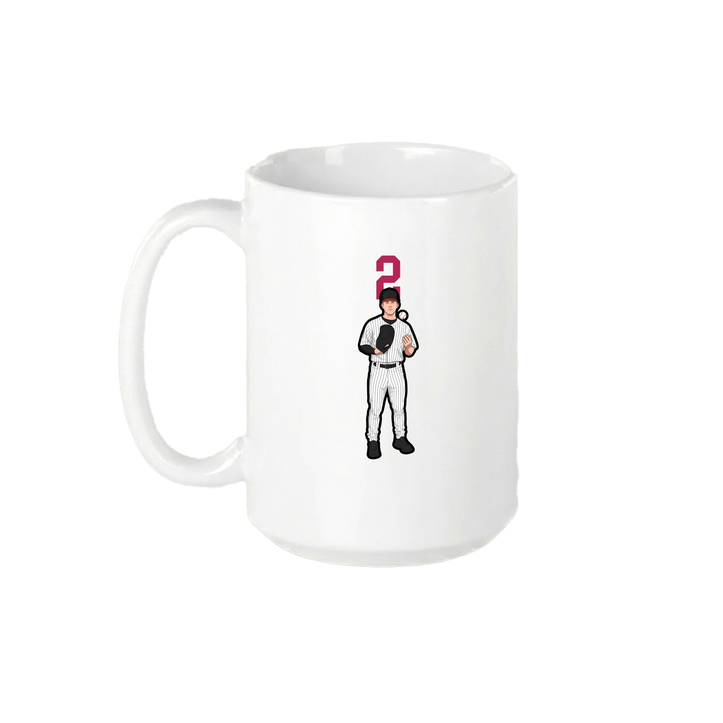 15oz Coffee Mug — Number Top in White
