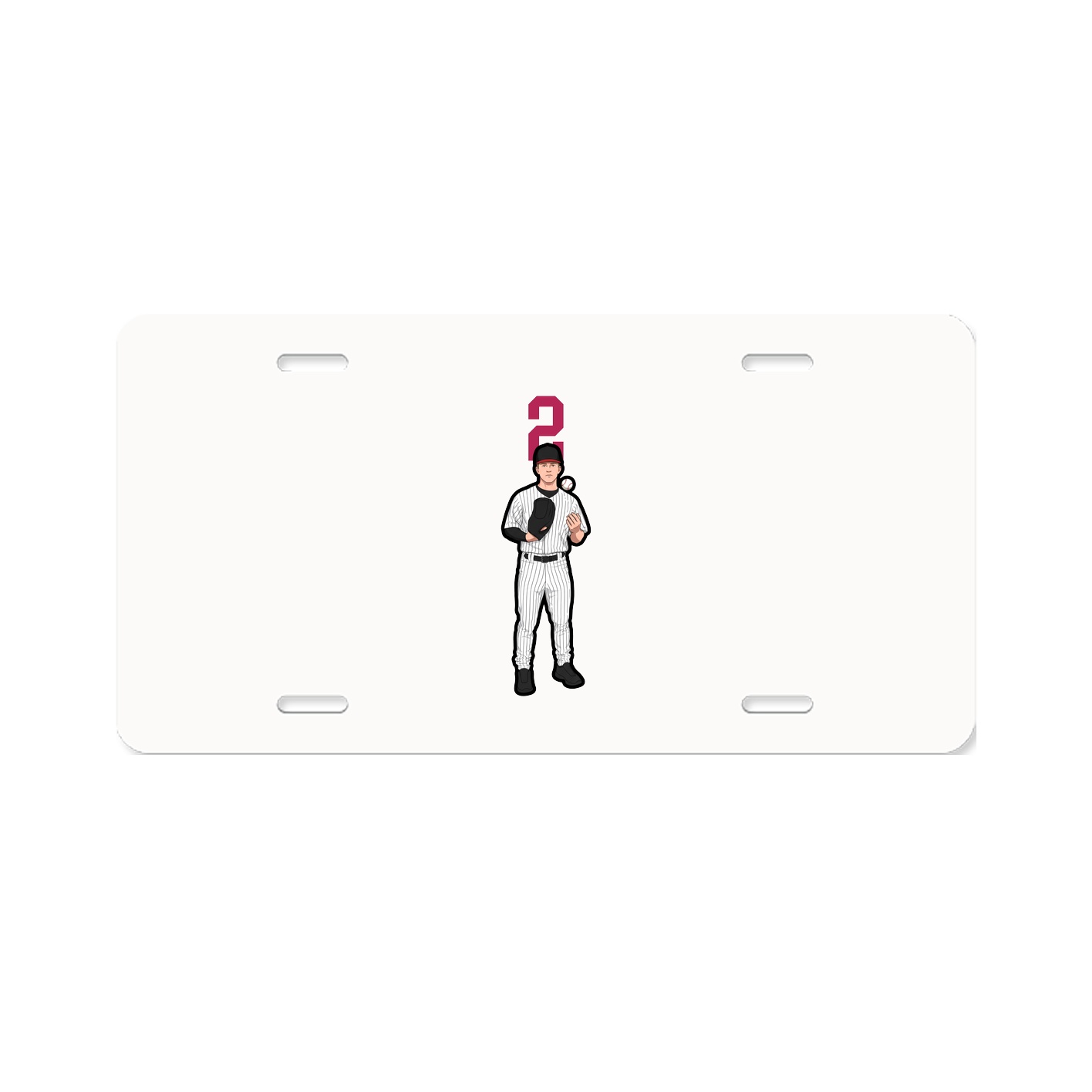 License Plate — Number Top in Classic
