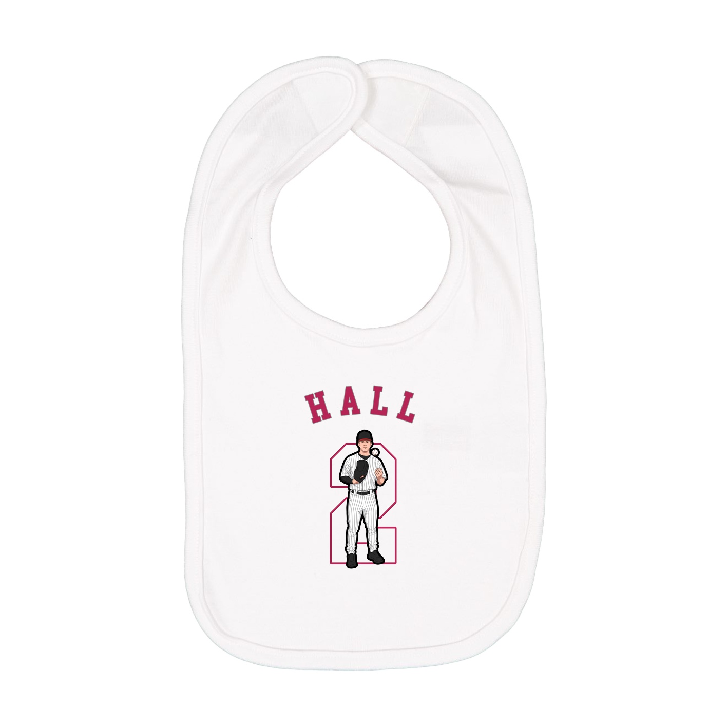Infant Bib — Shirsey Arch in White