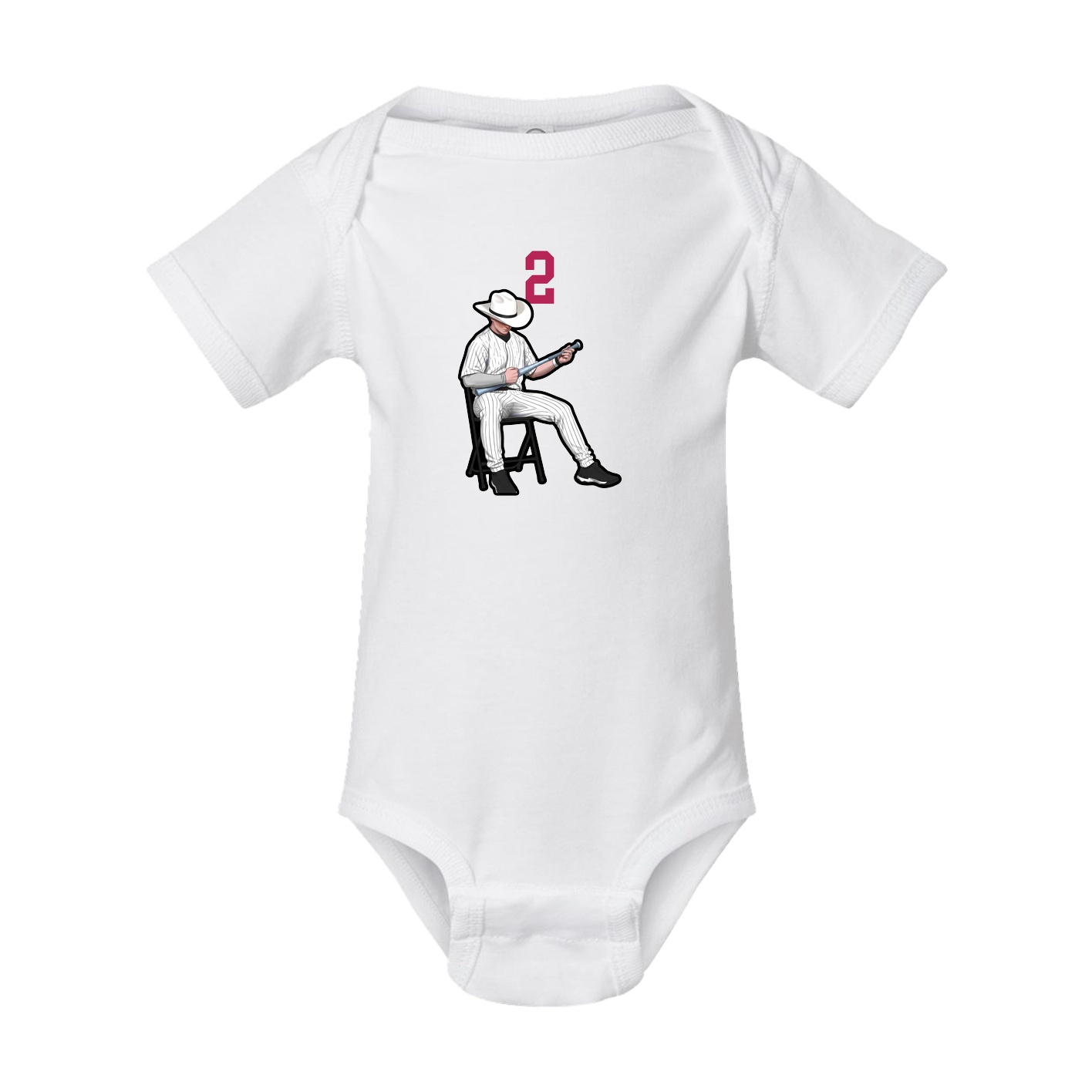 Baby Onesie — Number Top in White