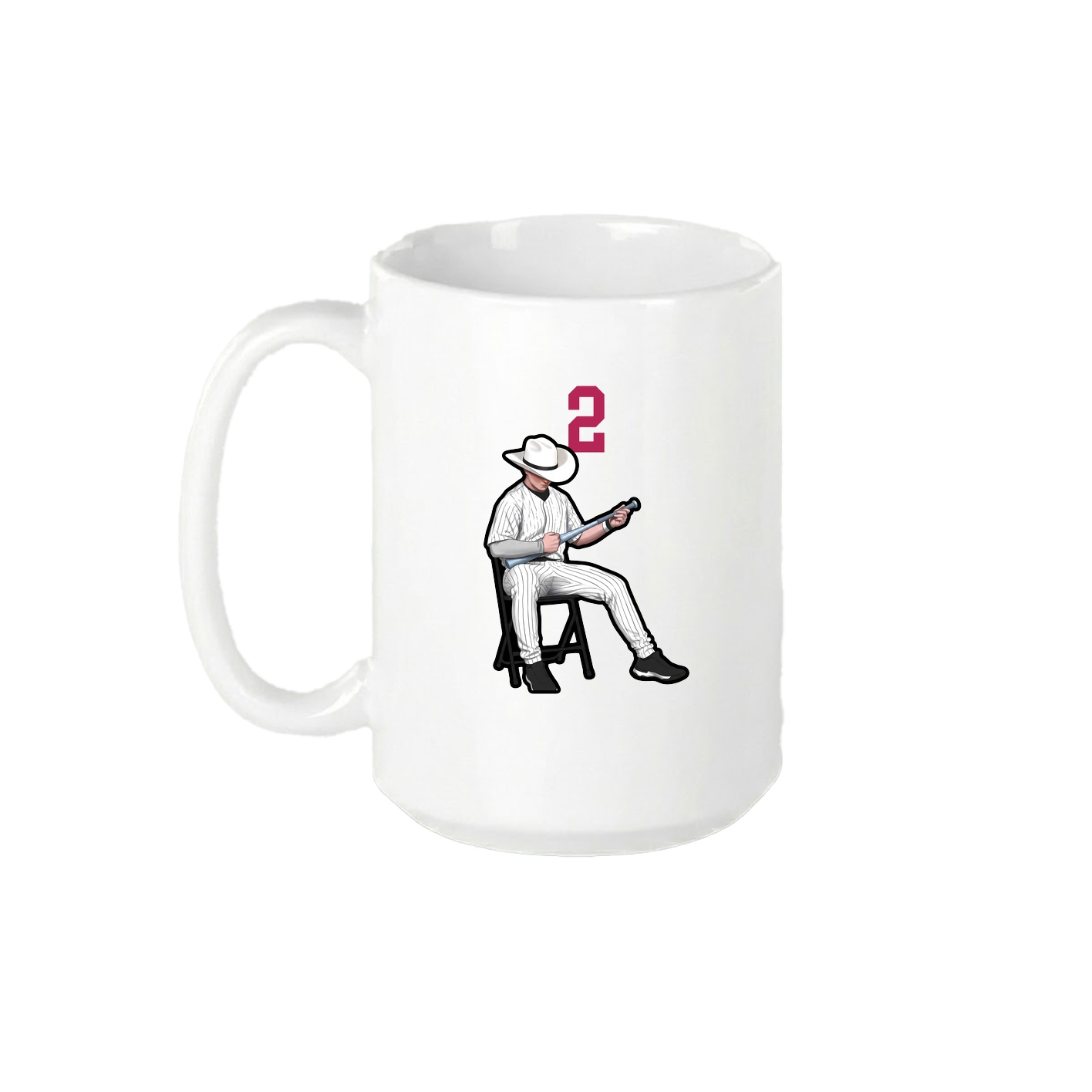 15oz Coffee Mug — Number Top in White