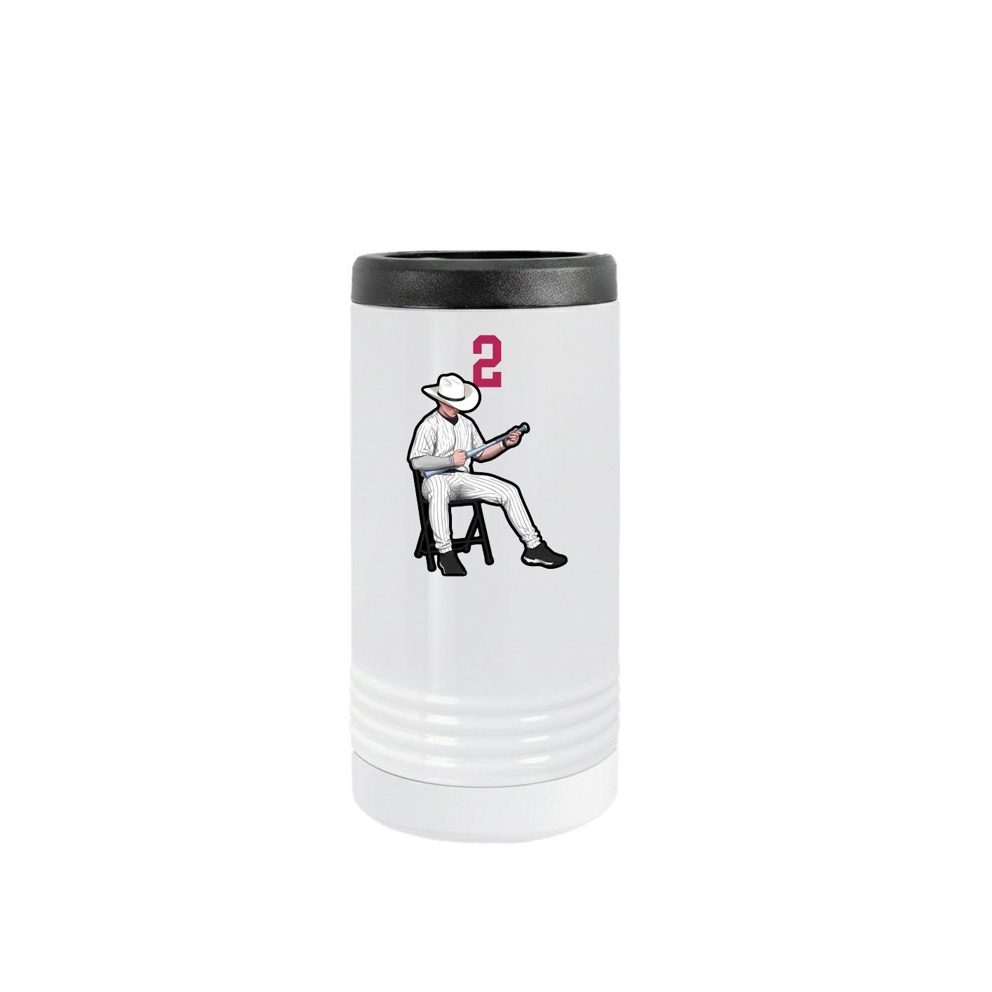Slim Beverage Holder — Number Top in White