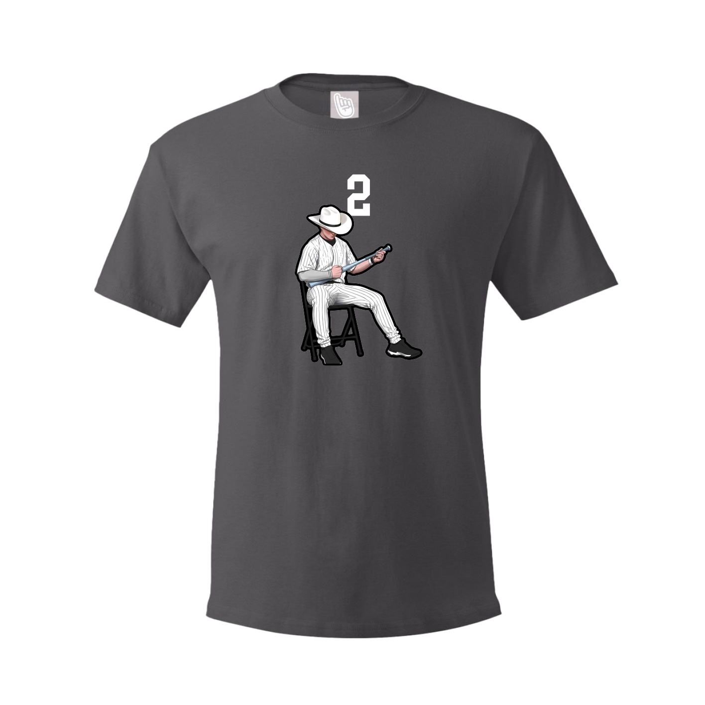 Youth Tee — Number Top in Grey