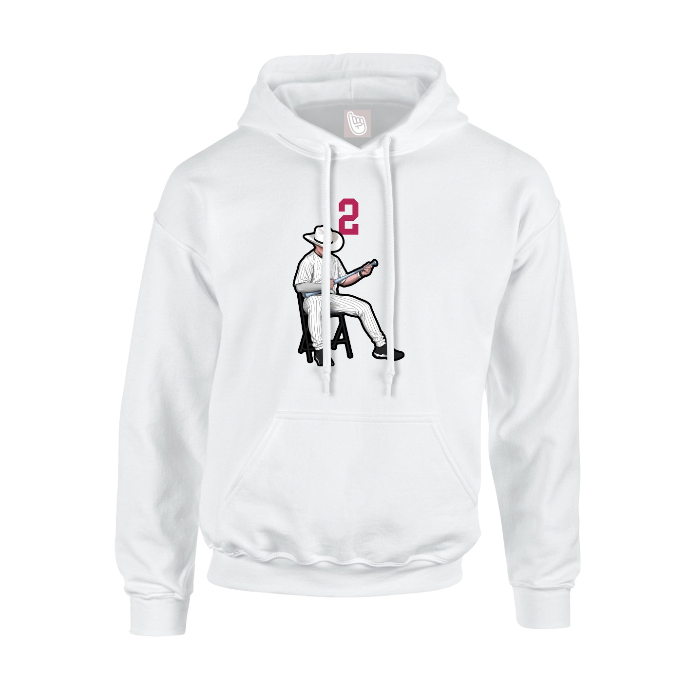 Youth Hoodie — Number Top in White