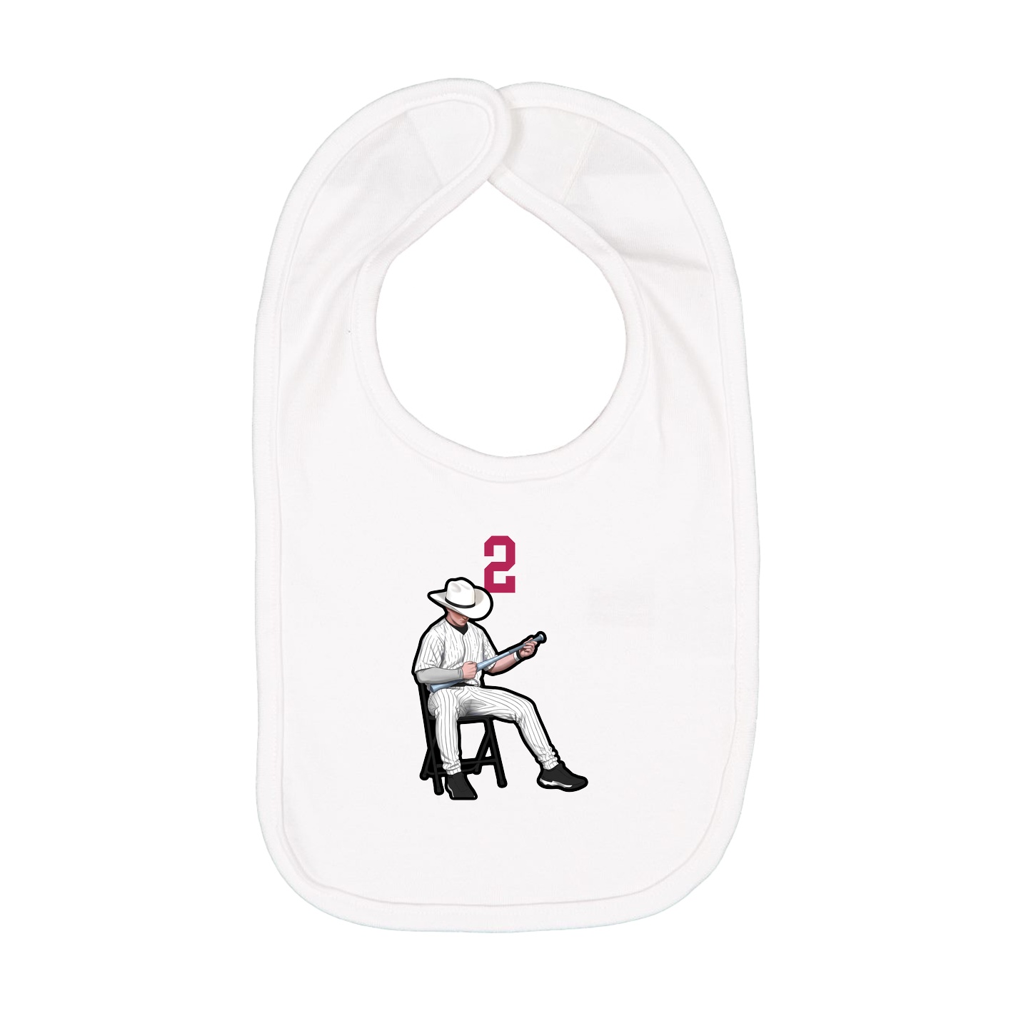 Infant Bib — Number Top in White