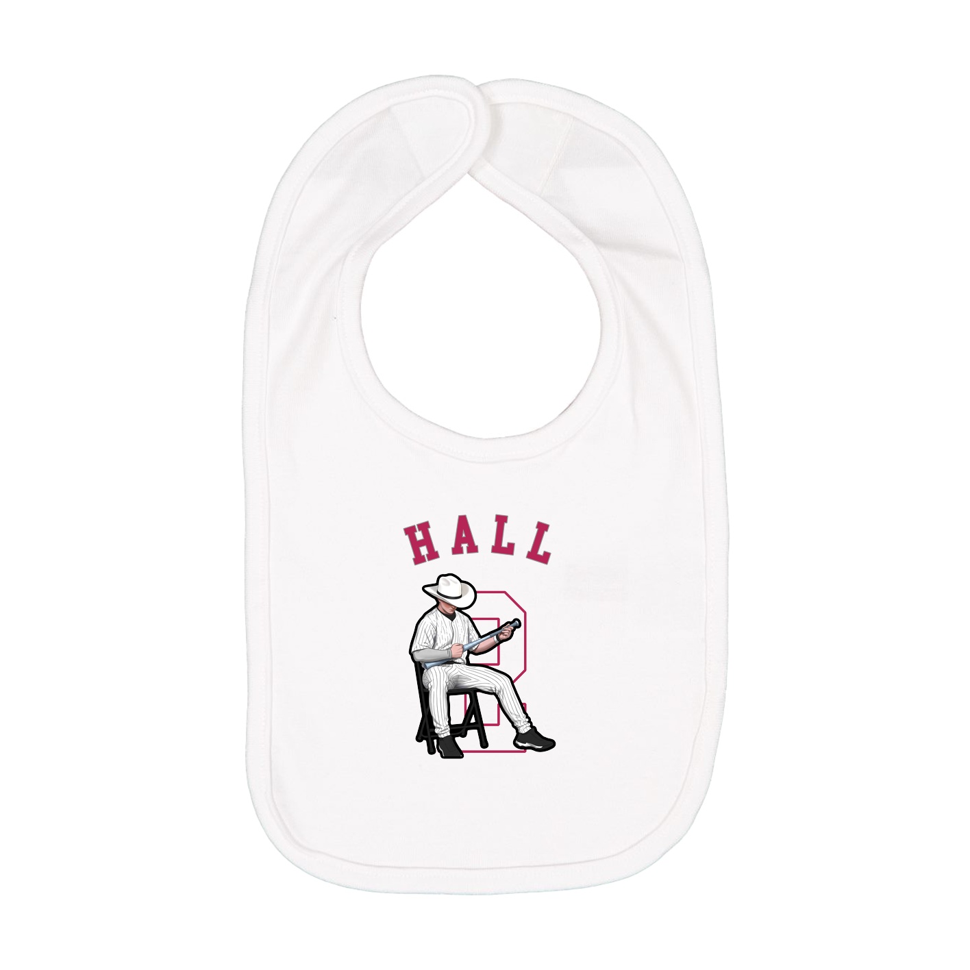 Infant Bib — Shirsey Arch in White