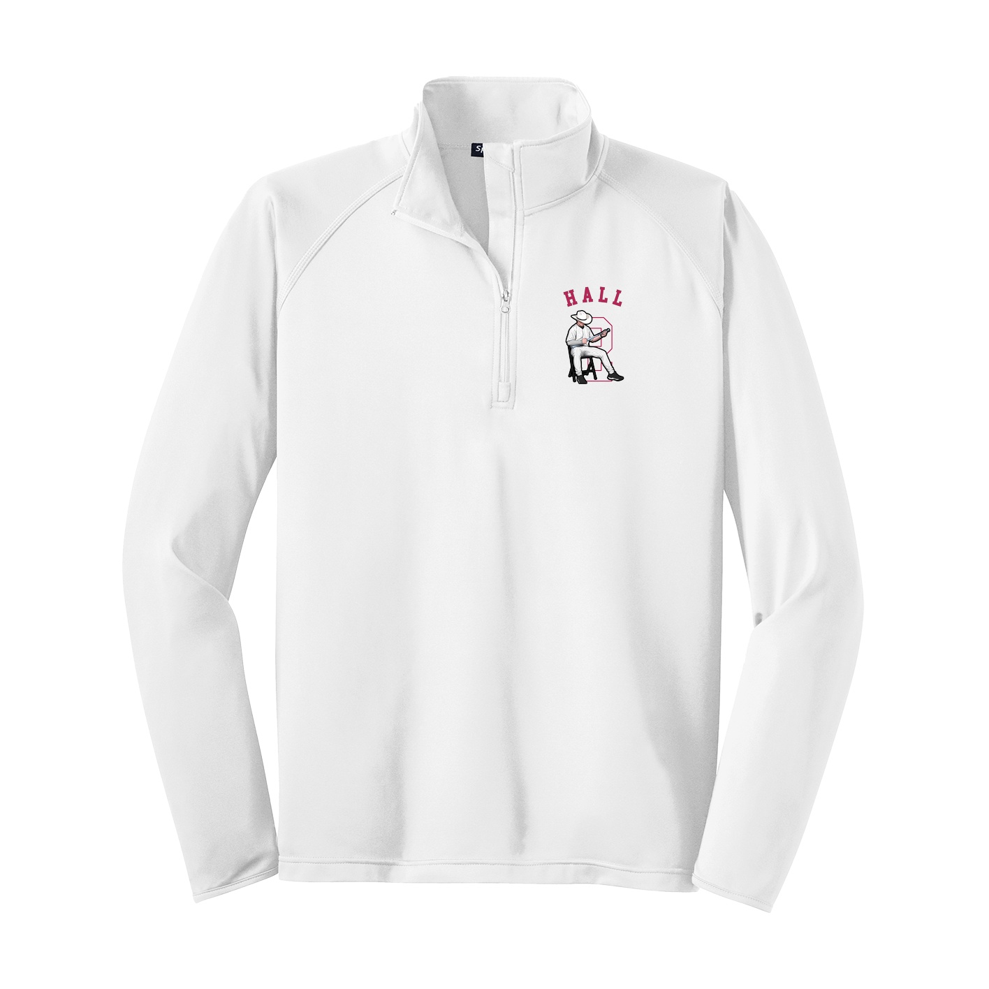 Q-Zip Pullover — Shirsey Arch in White