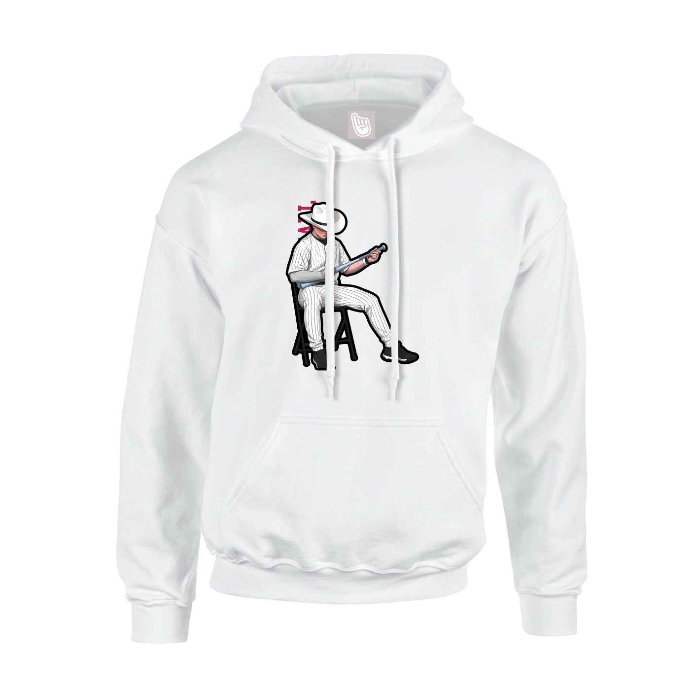 Youth Hoodie — Name Vertical in White