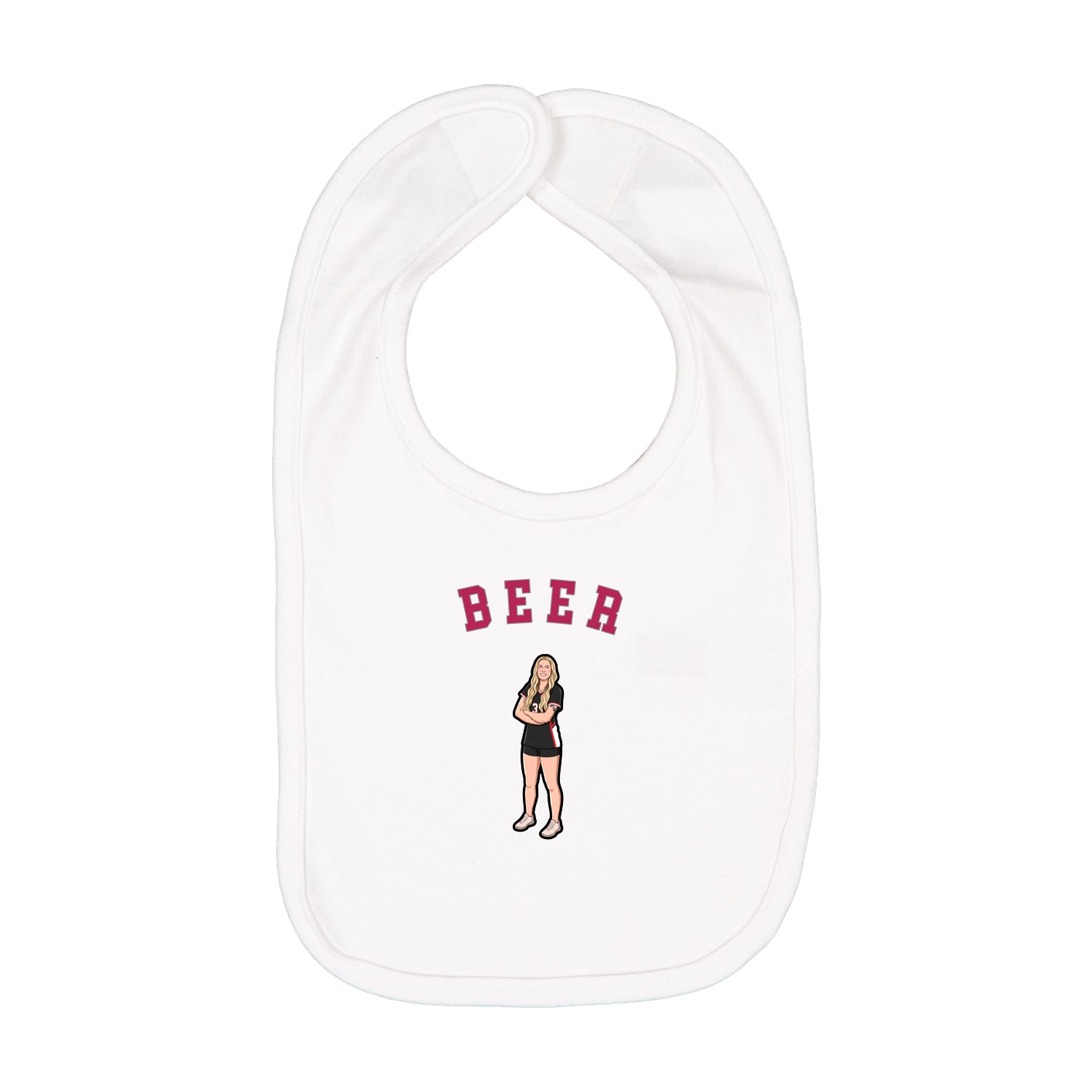 Infant Bib — Shirsey Arch in White