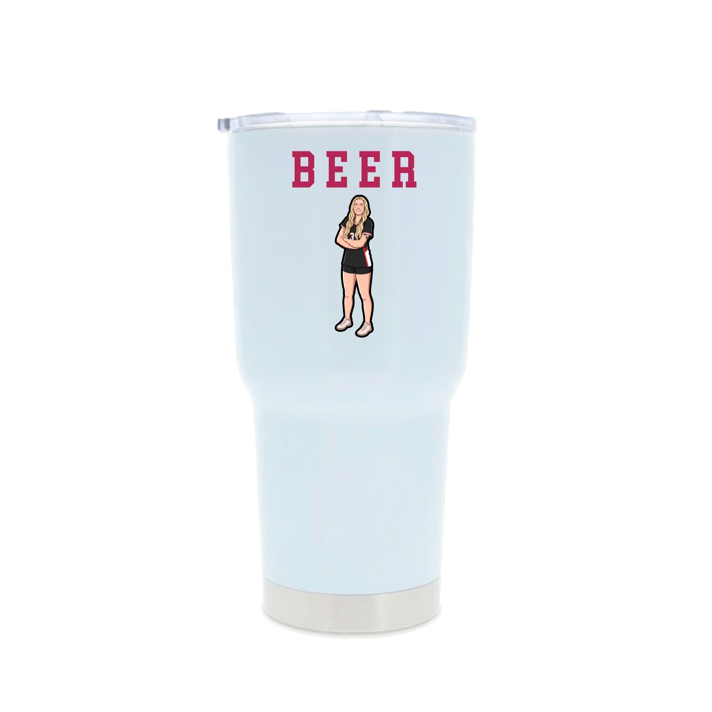 30oz Stainless Steel Tumbler — Shirsey in White