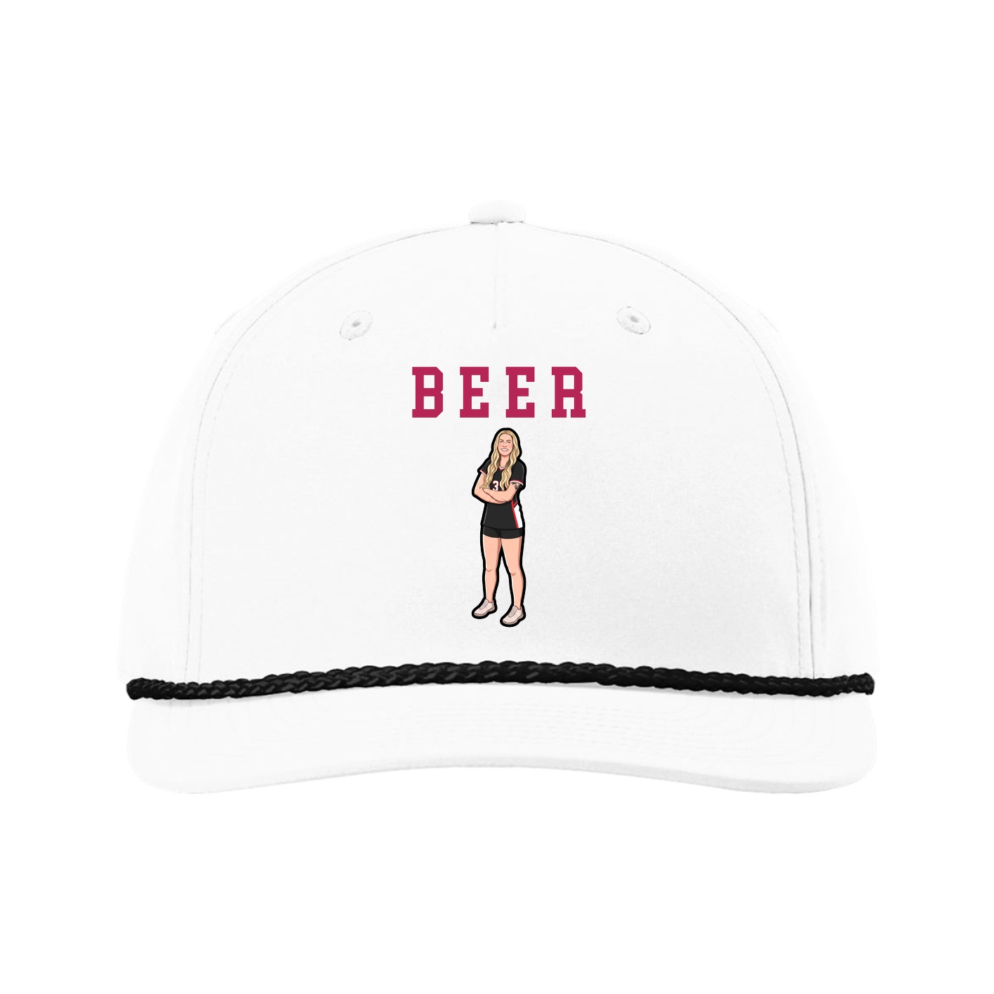 Five-Panel Classic Rope Cap — Shirsey in White