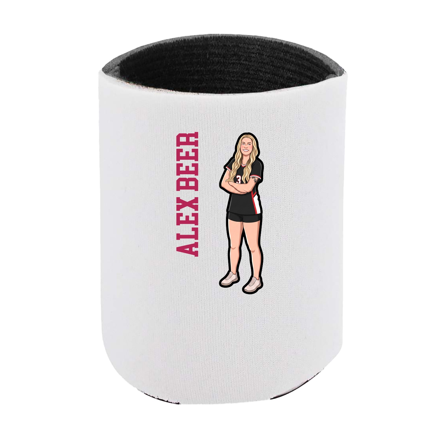 Can Holder — Name Vertical in White